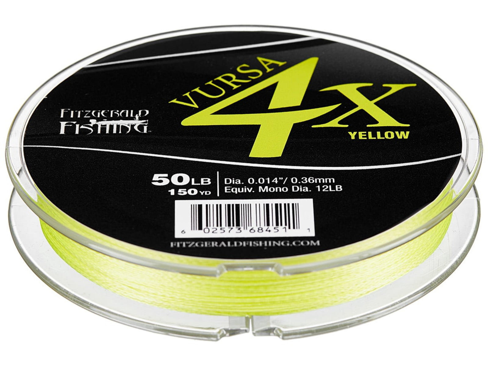 Fitzgerald Fishing Vursa Braid 4X Line 30lb Yellow 300yds