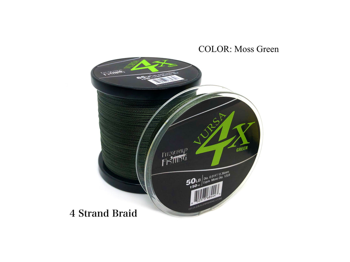 Fitzgerald Fishing Vursa Braid 4X Line 30lb Yellow 300yds