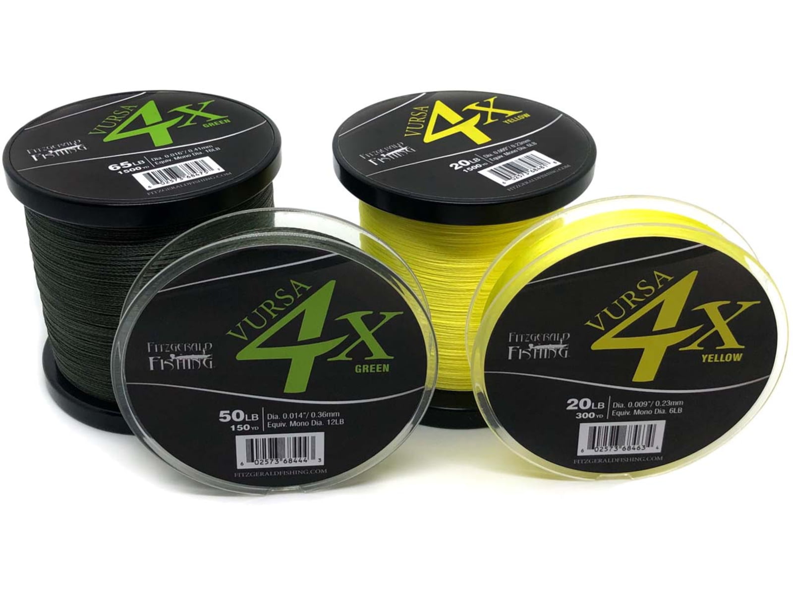 Fitzgerald Fishing Vursa Braid 4X Line 30lb Yellow 300yds