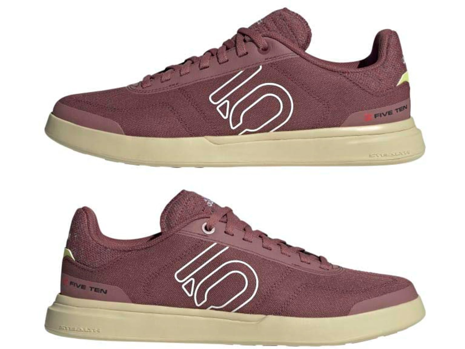 USED Five Ten Sleuth DLX Canvas Shoes - Women's Quiet Crimson/Ftwr White/Sandy Beige 7