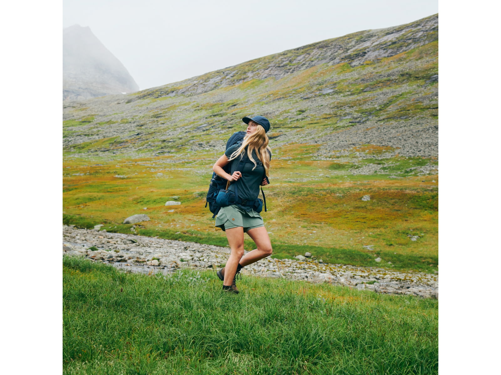 Fjallraven Abisko Wool Short Sleeve - Women's Dark Navy Extra Small