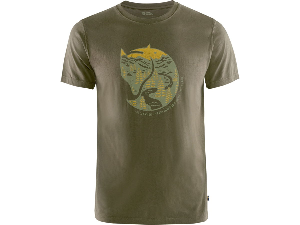 Fjallraven Arctic Fox T-Shirt - Men's Dark Olive Small