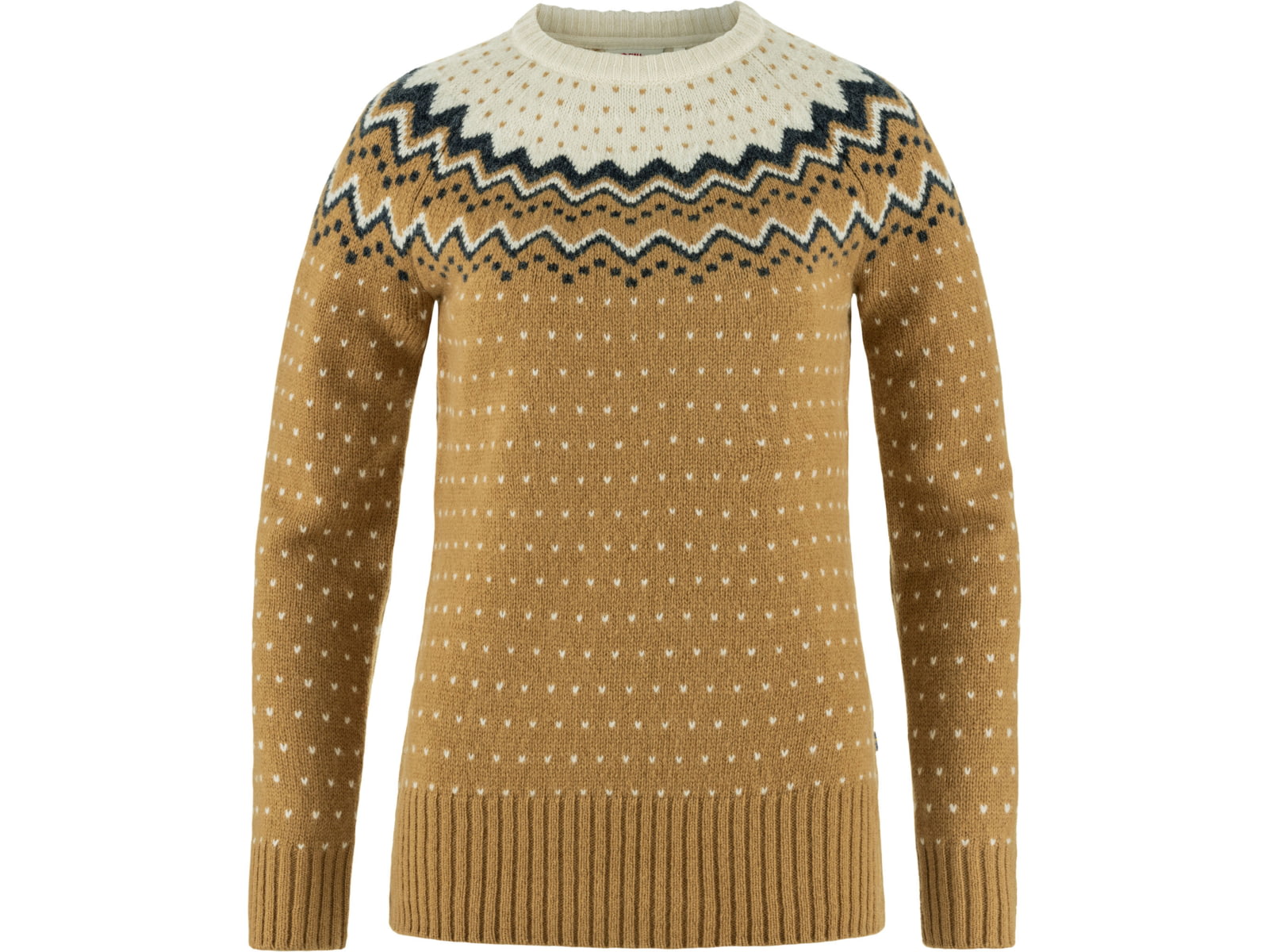 Fjallraven Ovik Knit Sweater - Women's Buckwheat Brown-Chalk White