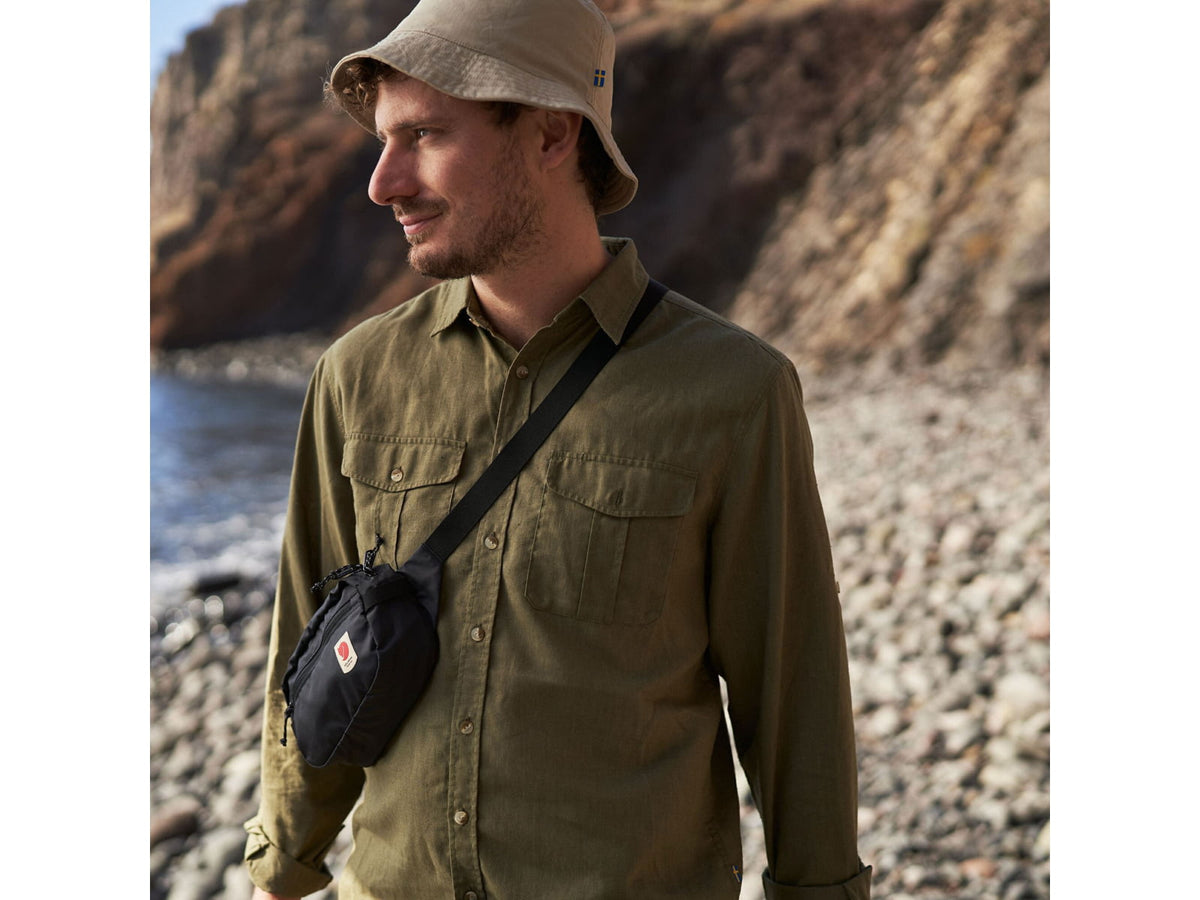 Fjallraven Ovik Travel Long Sleeve Shirt - Men's Green Extra Large