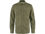 Fjallraven Ovik Travel Long Sleeve Shirt - Men's Green Extra Large