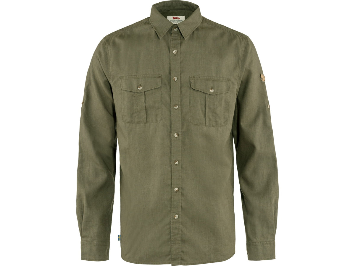 Fjallraven Ovik Travel Long Sleeve Shirt - Men's Green Extra Large