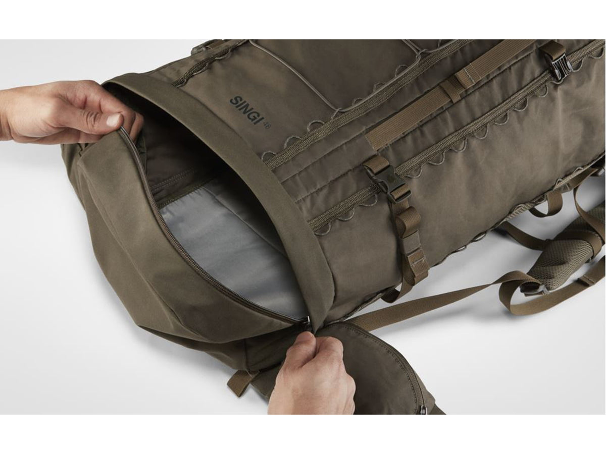 Fjallraven Singi 48 Backpack Dark Olive One Size F23321-633-One Size