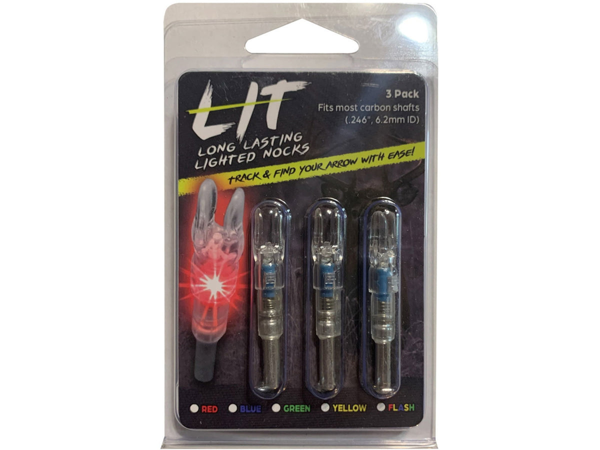 Flex Fletch LIT Lighted Nocks .166 Blue 3 pack 1006307