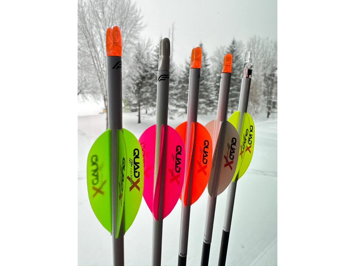 Flex Fletch Quad X Vanes Flo Red 50 pack 1006303