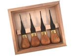 Flexcut Premium Micro-Palm Set Knob Cherry Wood Handles FRP804