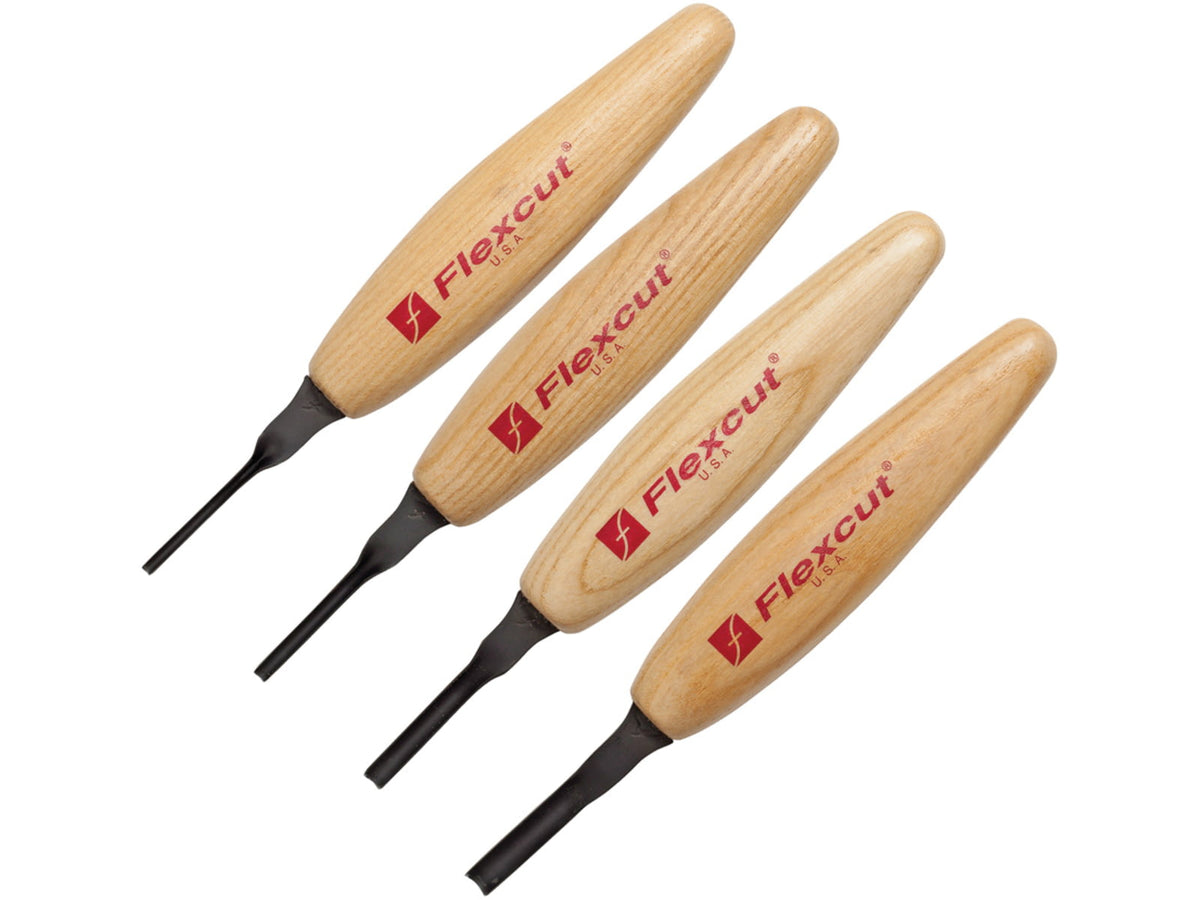 Flexcut Shallow U-Gouge Micro Tool Set1.75inCarbon SteelWood Handles MT400