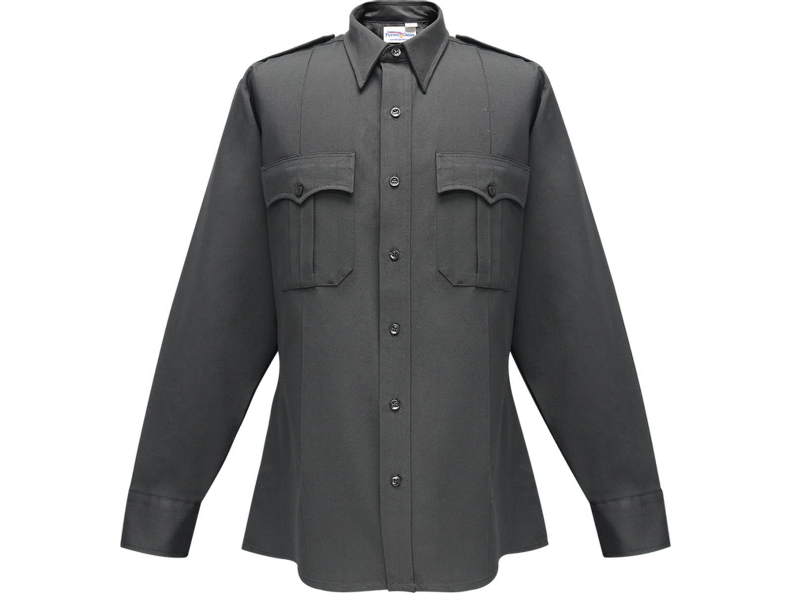 Flying Cross Command Public Safety Long Sleeve Shirt w/ Zipper - Men's Black 18.5in Neck 34/35in Sleeve 34W78Z101853435