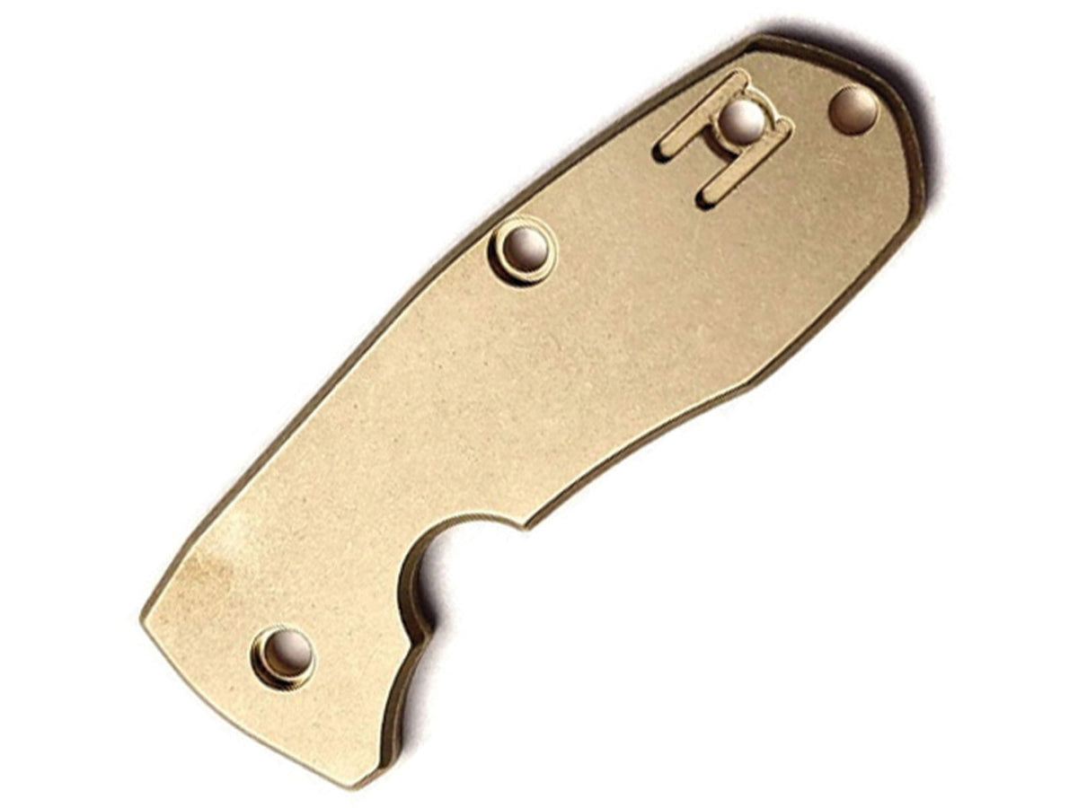Flytanium Techno 2 Handle Scales Brass Fixed Blade Knife FLY659