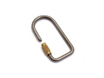 Flytanium Titanium Flat Oval Keyring w/ Screw Closure FLY-380