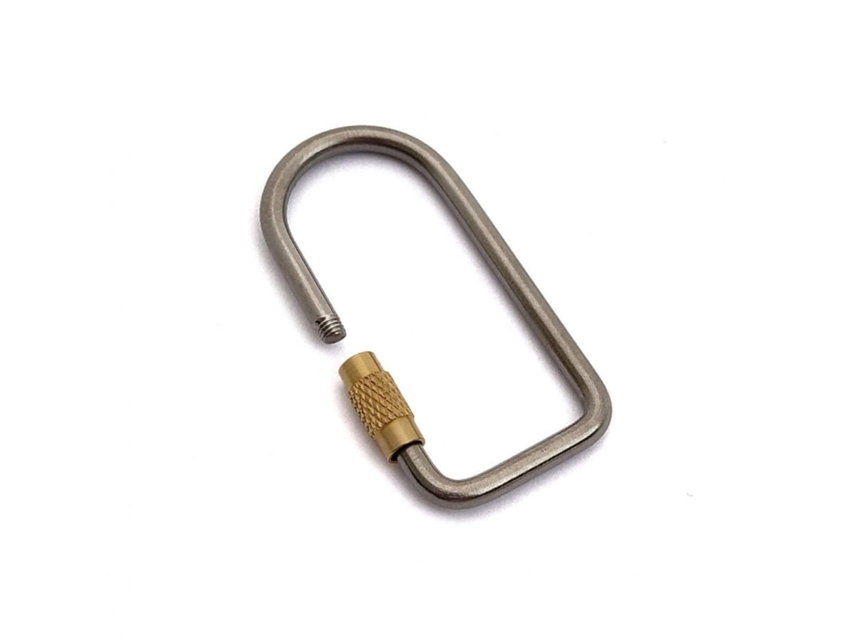 Flytanium Titanium Flat Oval Keyring w/ Screw Closure FLY-380
