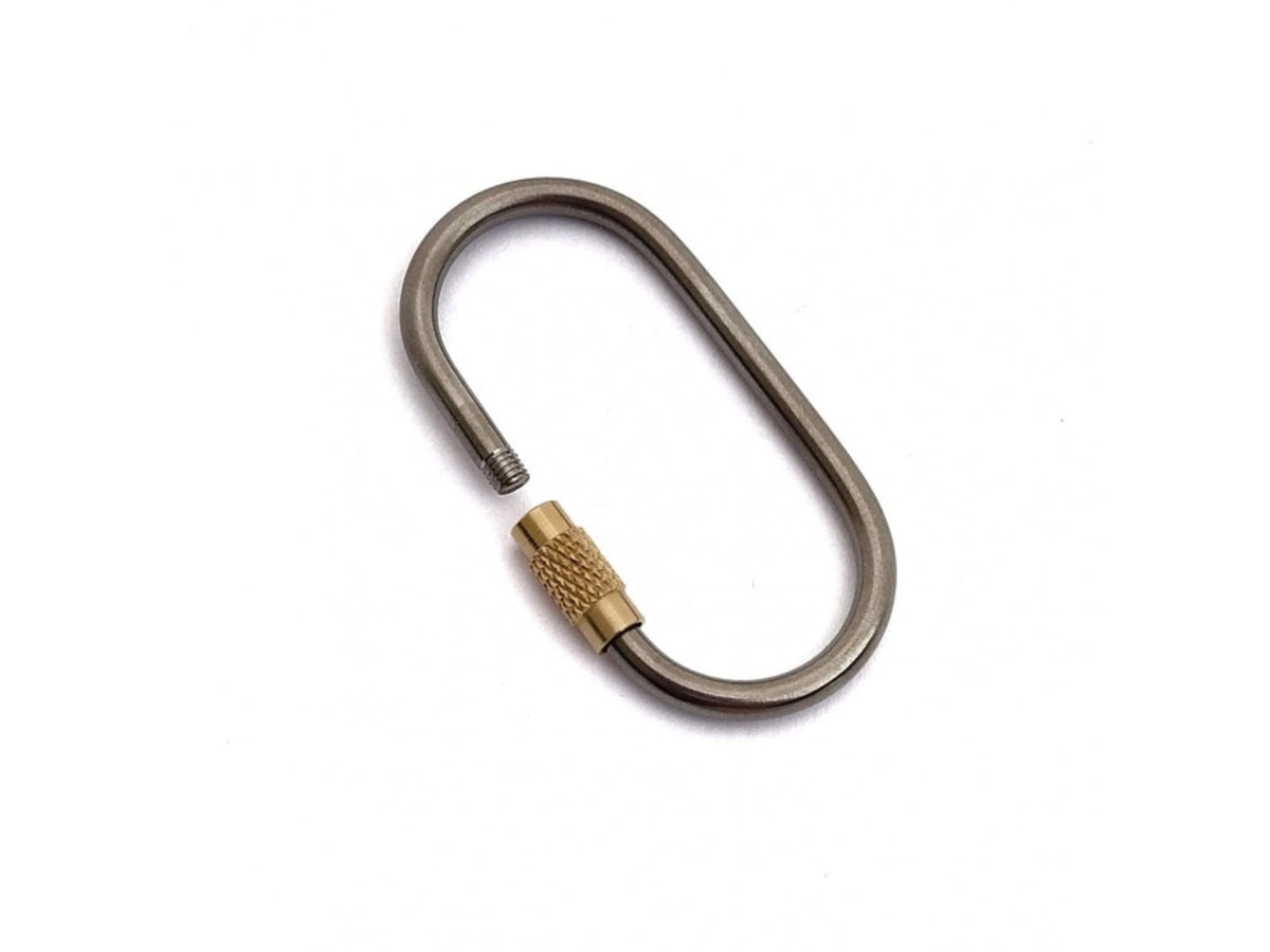 Flytanium Titanium Oval Keyring w/ Screw Closure FLY-379