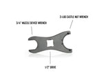 Forward Controls Design Dual Purpose Wrench w/Suppressor 3/4 Wrench and Castle Nut Wrench Black DPW Dual Purpose Wrech