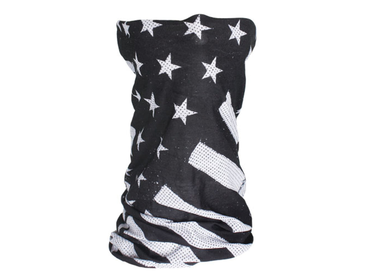 Fox Outdoor Motley Neck Gaiter Polyester Black and White Flag 83-900