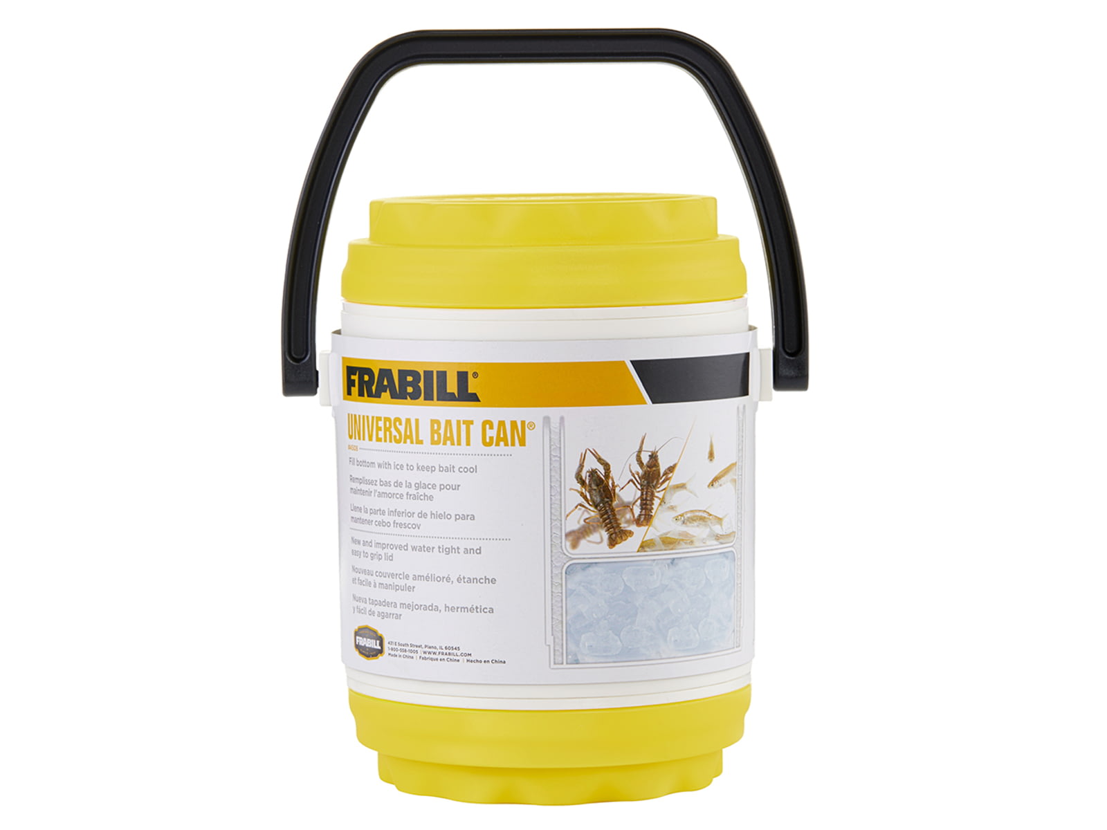 Frabill Bait Can Universal White/Yellow PMC4508