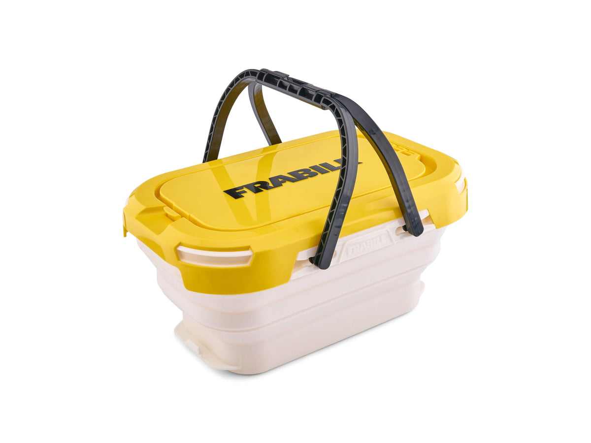 Frabill Collapsible Bait Bucket White/Yellow P000139