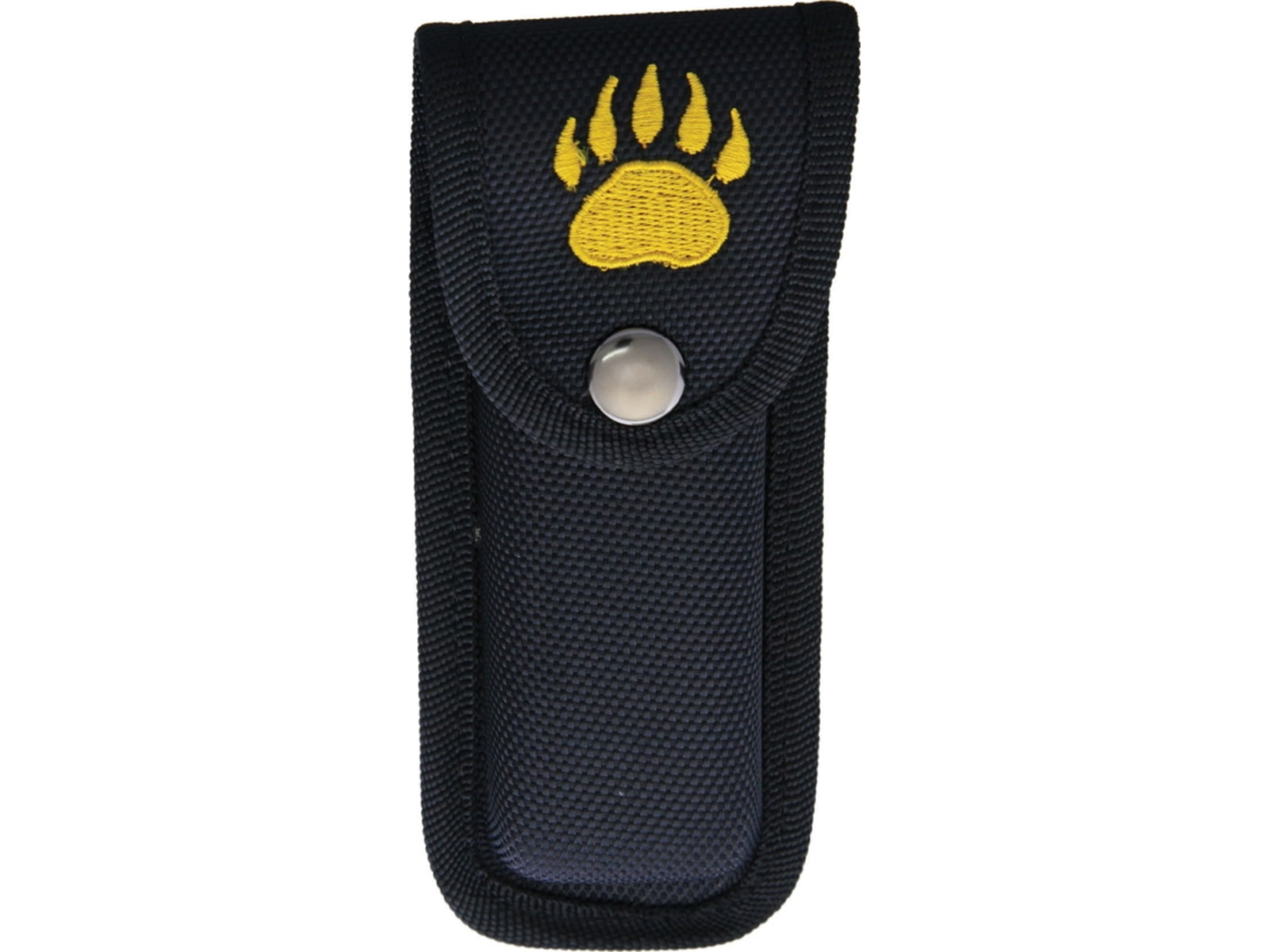 Frost Folding Knife Sheath Bear Embroidered Bear Claw On Front Fits 5in Closed Folding Knife Nylon Construction Black SHNFBEARCLAW