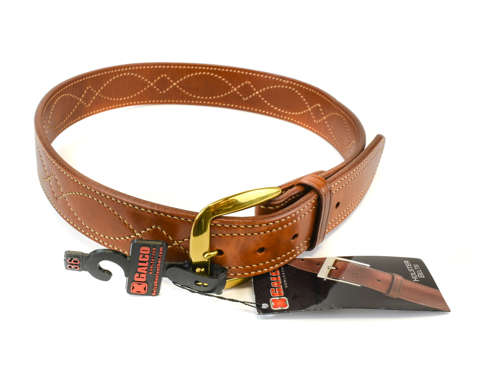 Galco SB6 Fancy Stitched Belt - Tan - Size