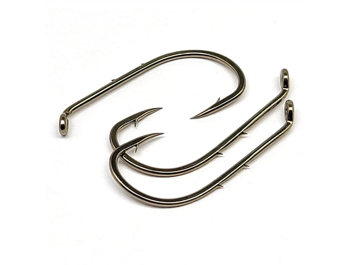 Gamakatsu 0 Baitholder Hook Needle Point Sliced Shank Offset Ringed Eye Bronze Size 12 10 per Pack