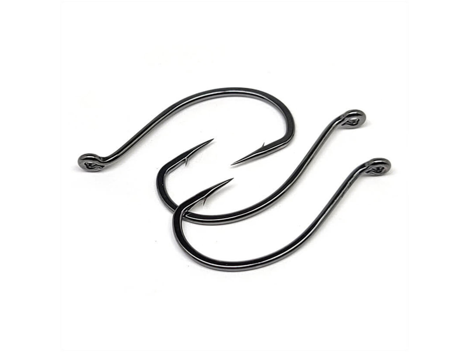 Gamakatsu Fishing Hook Needle Point Wide Gap All Purpose Ringed Eye NS Black Size 8 10 per Pack