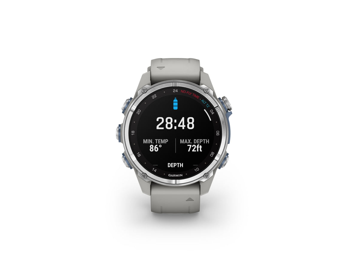 Garmin Descent Mk3 43mm Stainless Steel with Fog Gray Silicone Band 010-02753-03