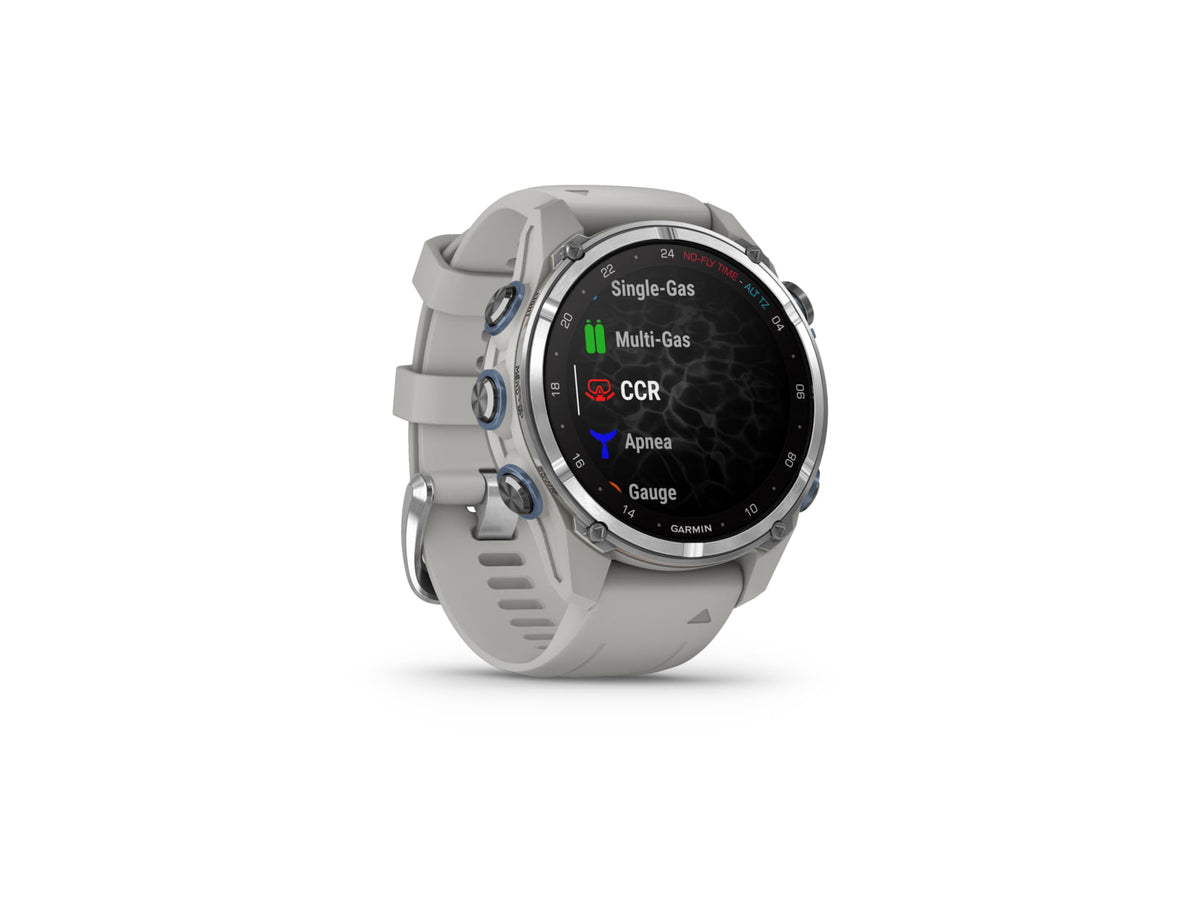 Garmin Descent Mk3 43mm Stainless Steel with Fog Gray Silicone Band 010-02753-03