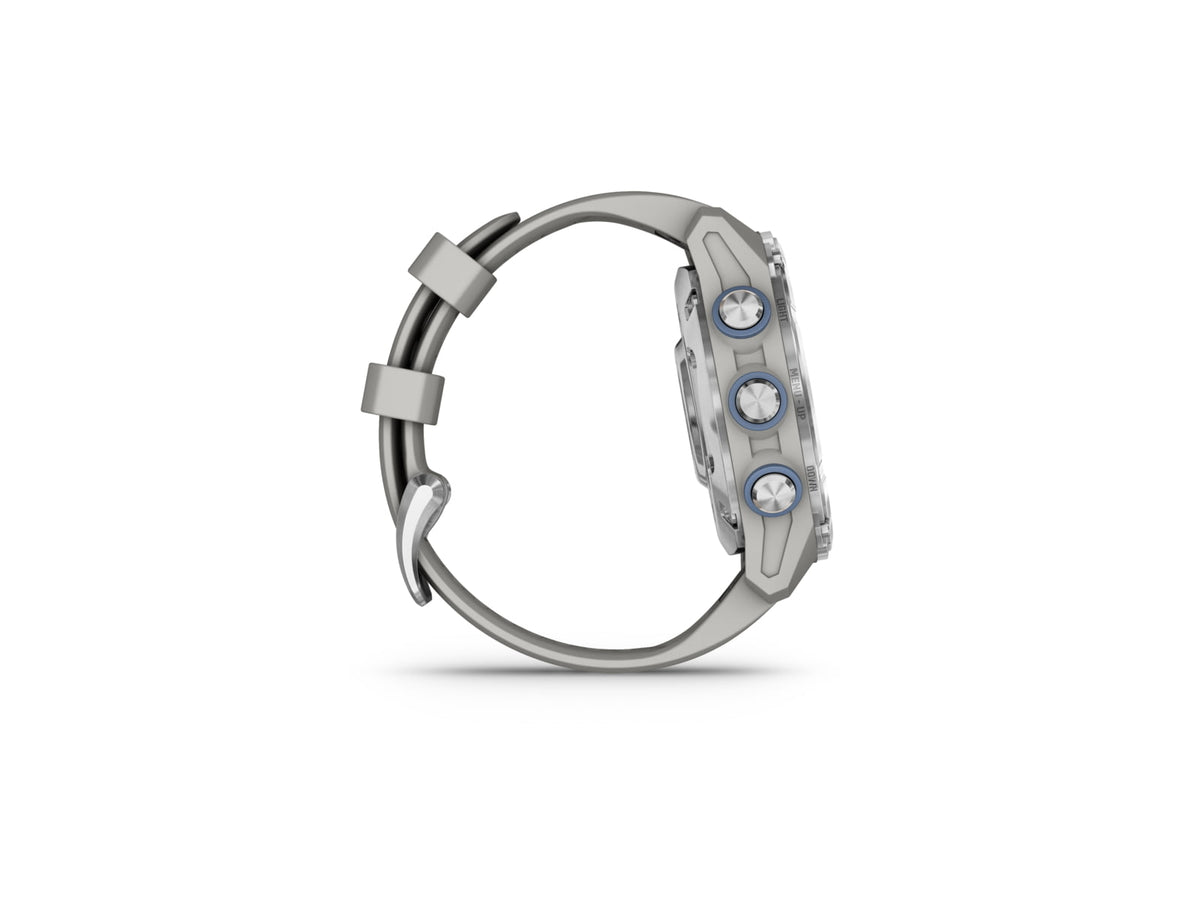 Garmin Descent Mk3 43mm Stainless Steel with Fog Gray Silicone Band 010-02753-03