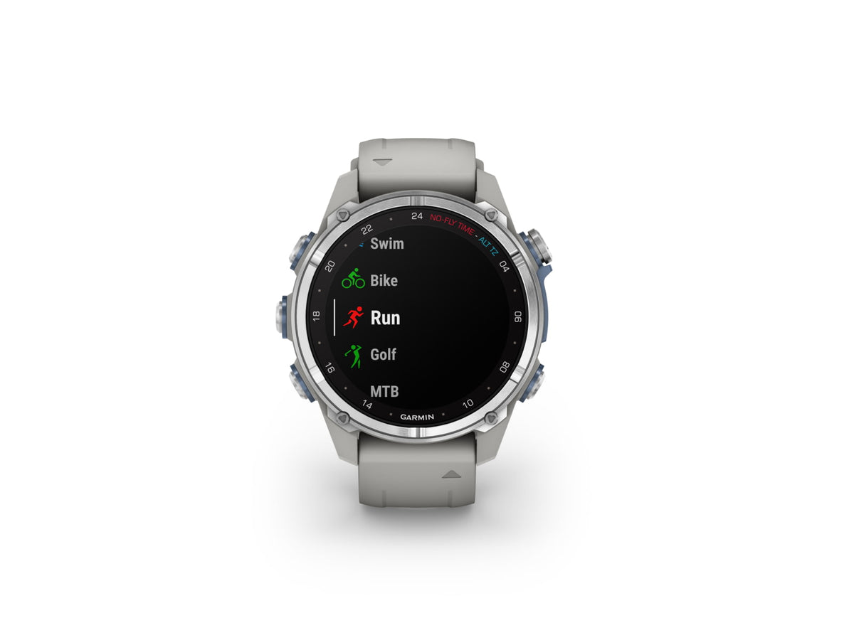 Garmin Descent Mk3 43mm Stainless Steel with Fog Gray Silicone Band 010-02753-03