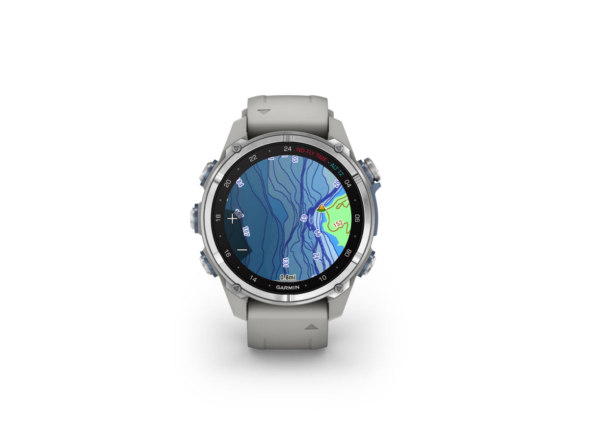 Garmin Descent Mk3 43mm Stainless Steel with Fog Gray Silicone Band 010-02753-03