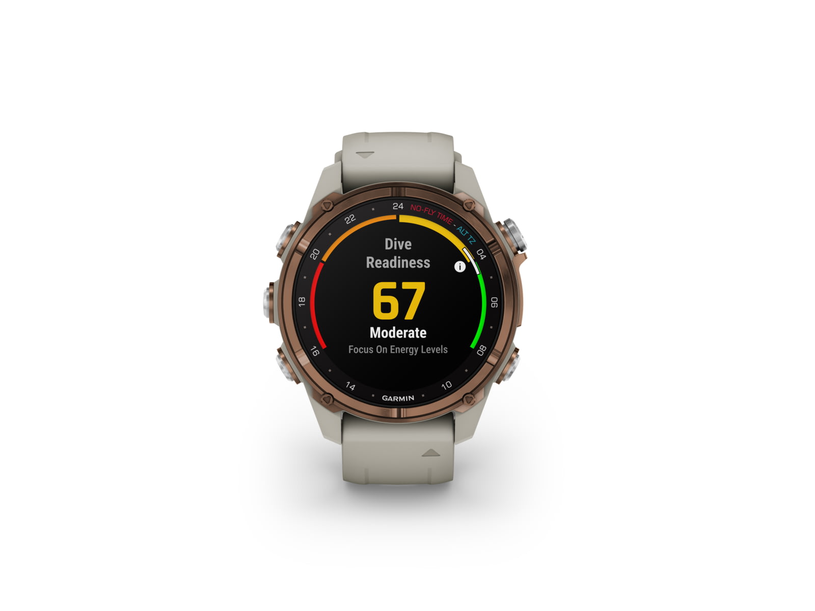 Garmin Descent Mk3i 43 mm Bronze PVD Titanium with French Gray Silicone Band