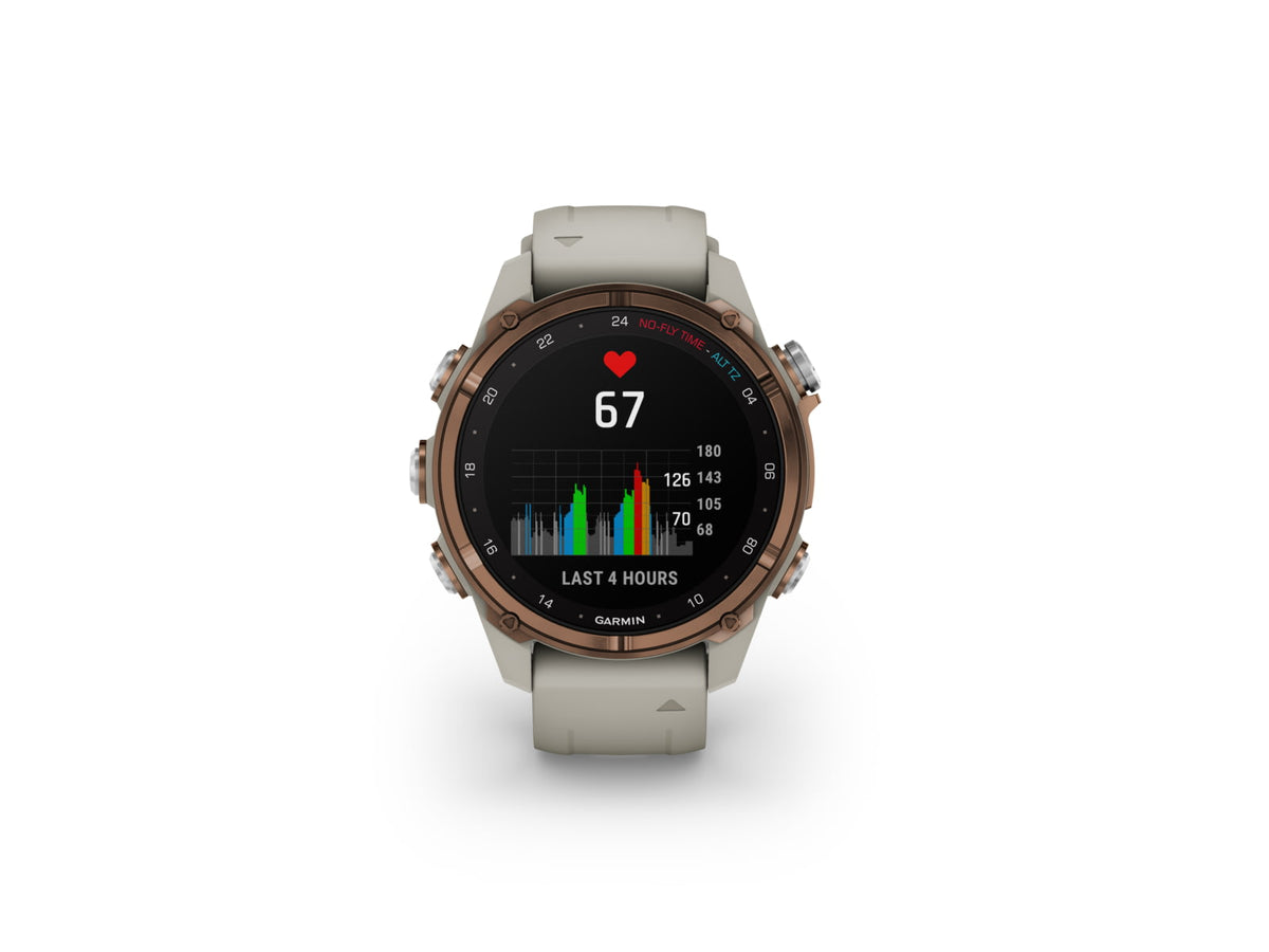 Garmin Descent Mk3i 43 mm Bronze PVD Titanium with French Gray Silicone Band