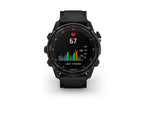 Garmin Descent Mk3i 51 mm Carbon Gray DLC Titanium with Black Silicone Band