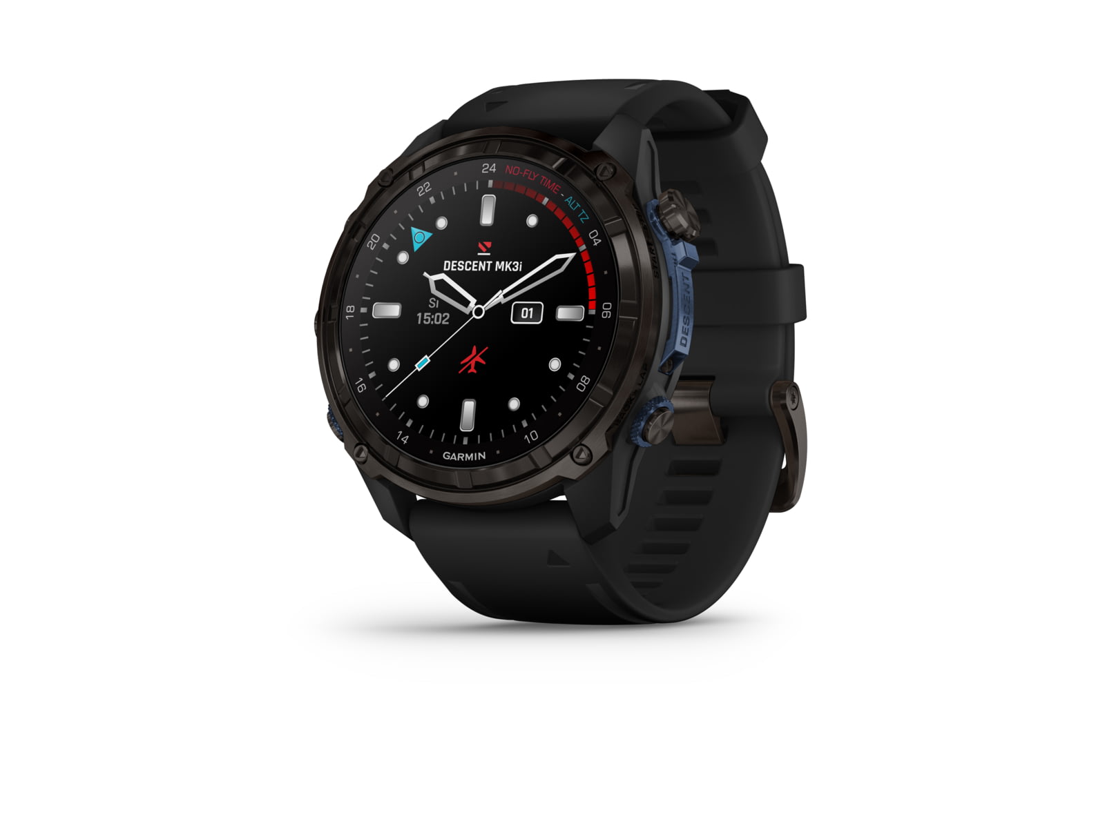 Garmin Descent Mk3i 51 mm Carbon Gray DLC Titanium with Black Silicone Band