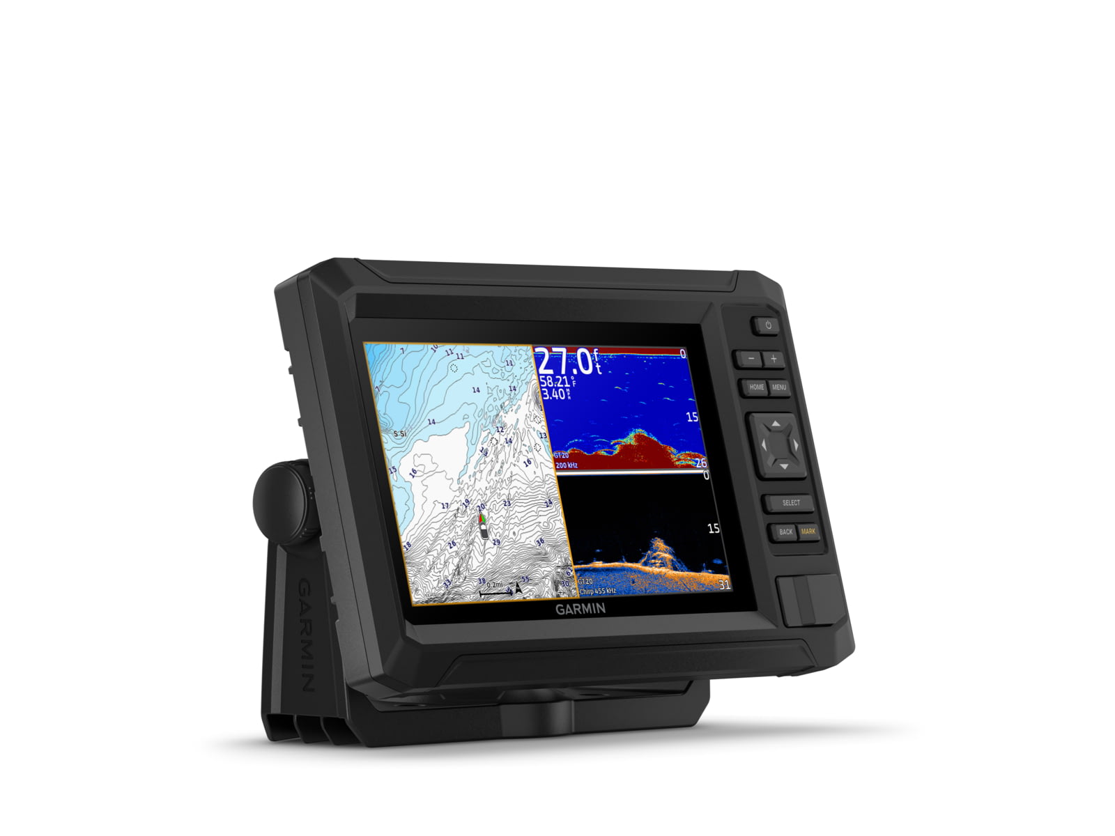 Garmin Echomap UHD2 73cv Fishfinder GT20-TM Transducer Garmin Navionics+ U.S. inland content 010-02594-51