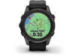 Garmin Fenix 7X ProSapphire Solar Edition Titanium with Fog Gray/Ember Orange Band Watch