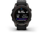 Garmin Fenix 7X ProSapphire Solar Edition Titanium with Fog Gray/Ember Orange Band Watch