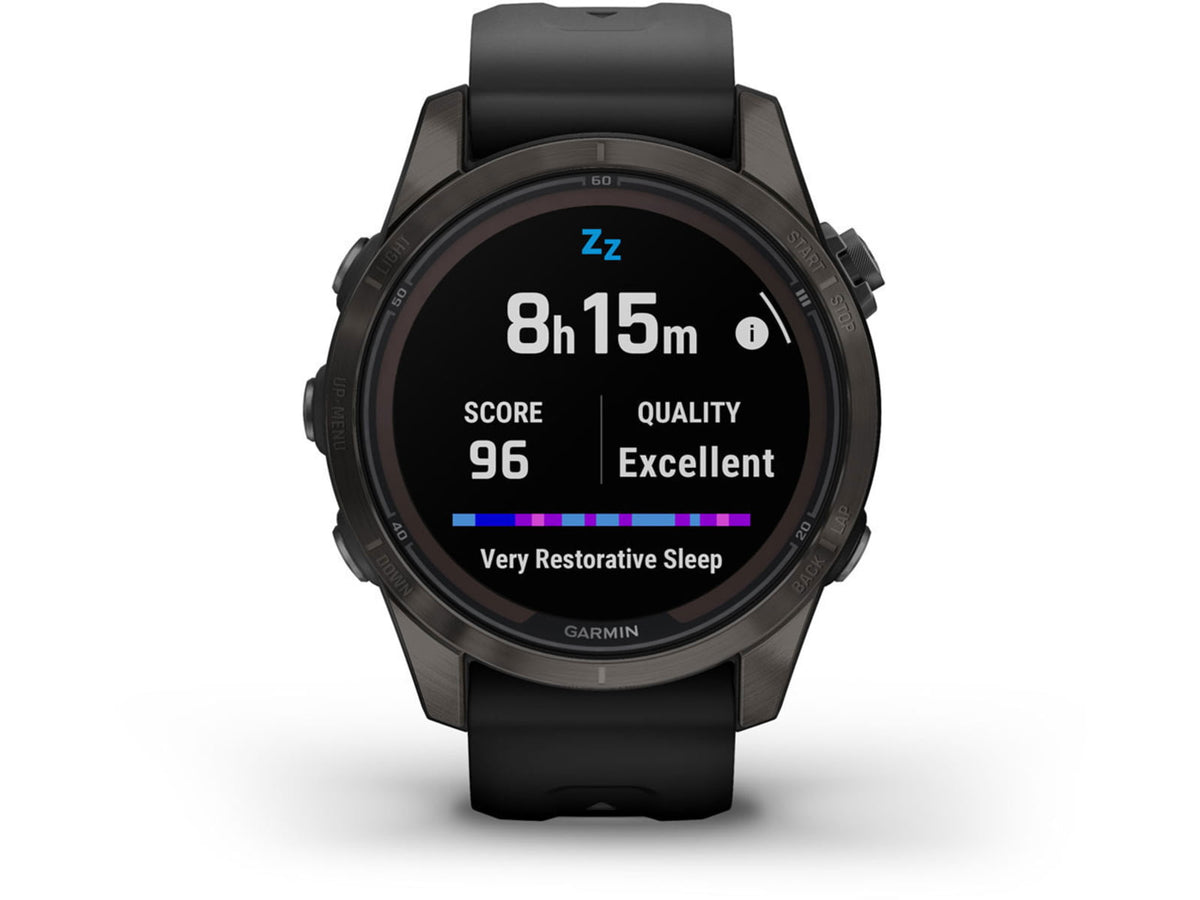 Garmin Fenix 7X ProSapphire Solar Edition Titanium with Fog Gray/Ember Orange Band Watch