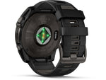 Garmin fenix 8 Solar 51mm GPS Watch Sapphire Carbon Gray DLC Titanium with Black/Pebble Gray Silicone
