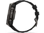 Garmin fenix 8 Solar 51mm GPS Watch Sapphire Carbon Gray DLC Titanium with Black/Pebble Gray Silicone