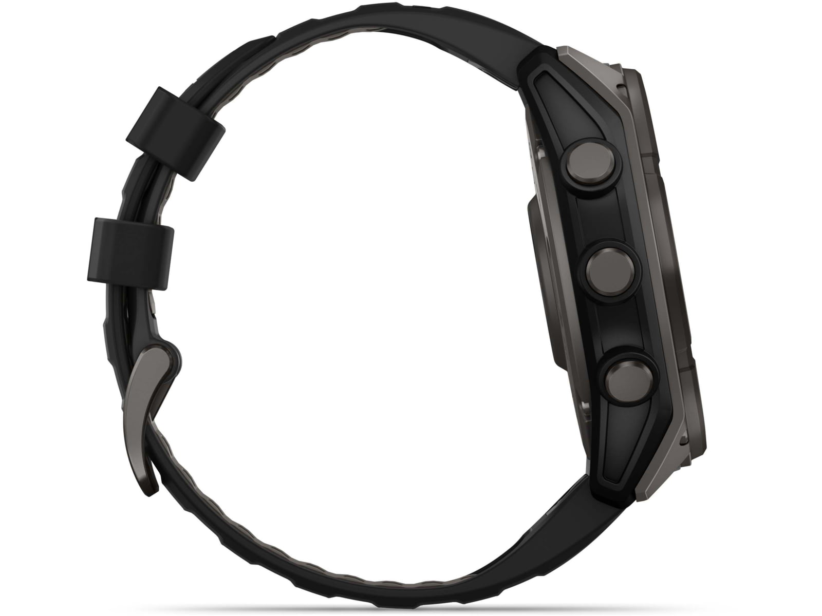 Garmin fenix 8 Solar 51mm GPS Watch Sapphire Carbon Gray DLC Titanium with Black/Pebble Gray Silicone