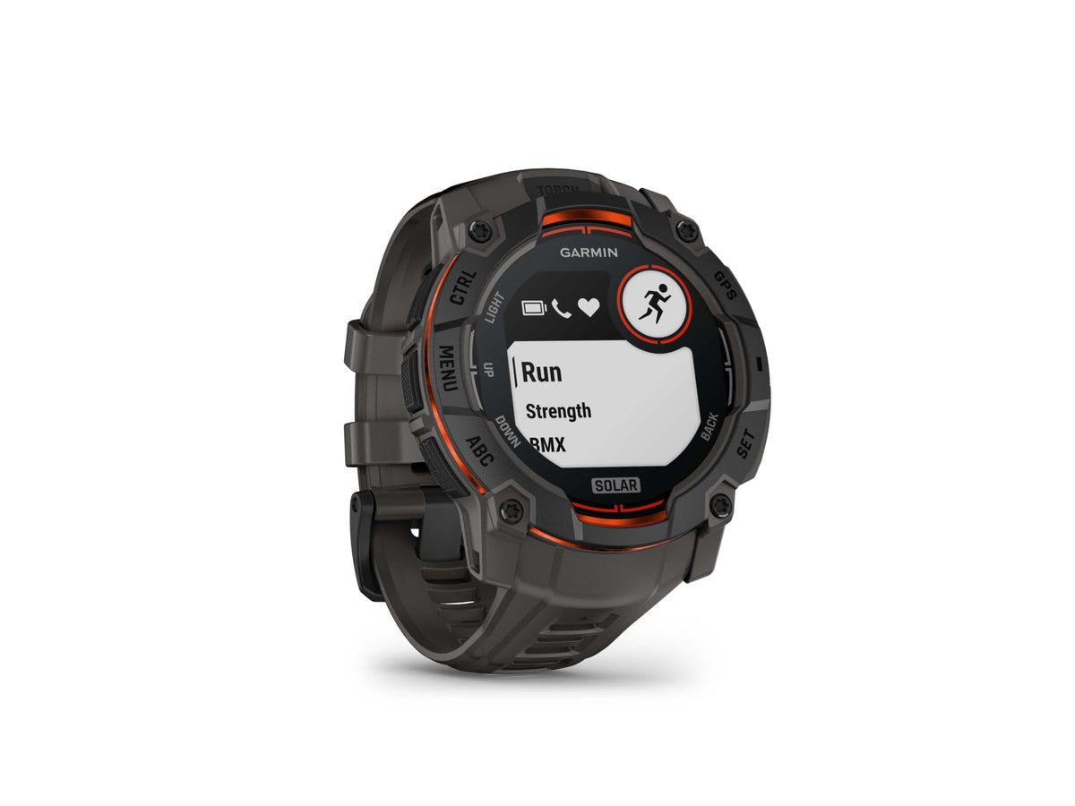 Garmin Instinct 3 Solar GPS Watch 50mm dia Black/Charcoal
