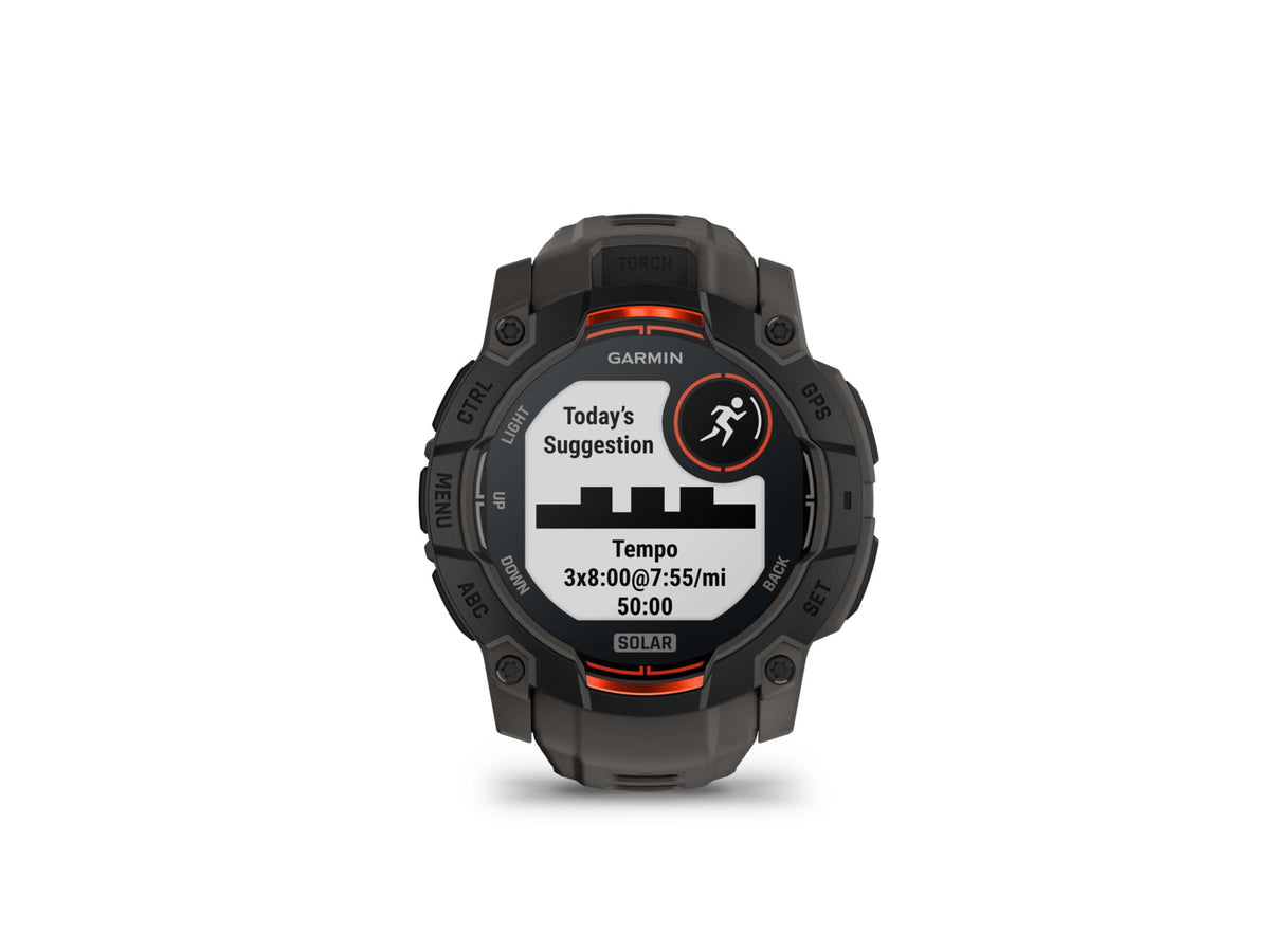 Garmin Instinct 3 Solar GPS Watch 50mm dia Black/Charcoal
