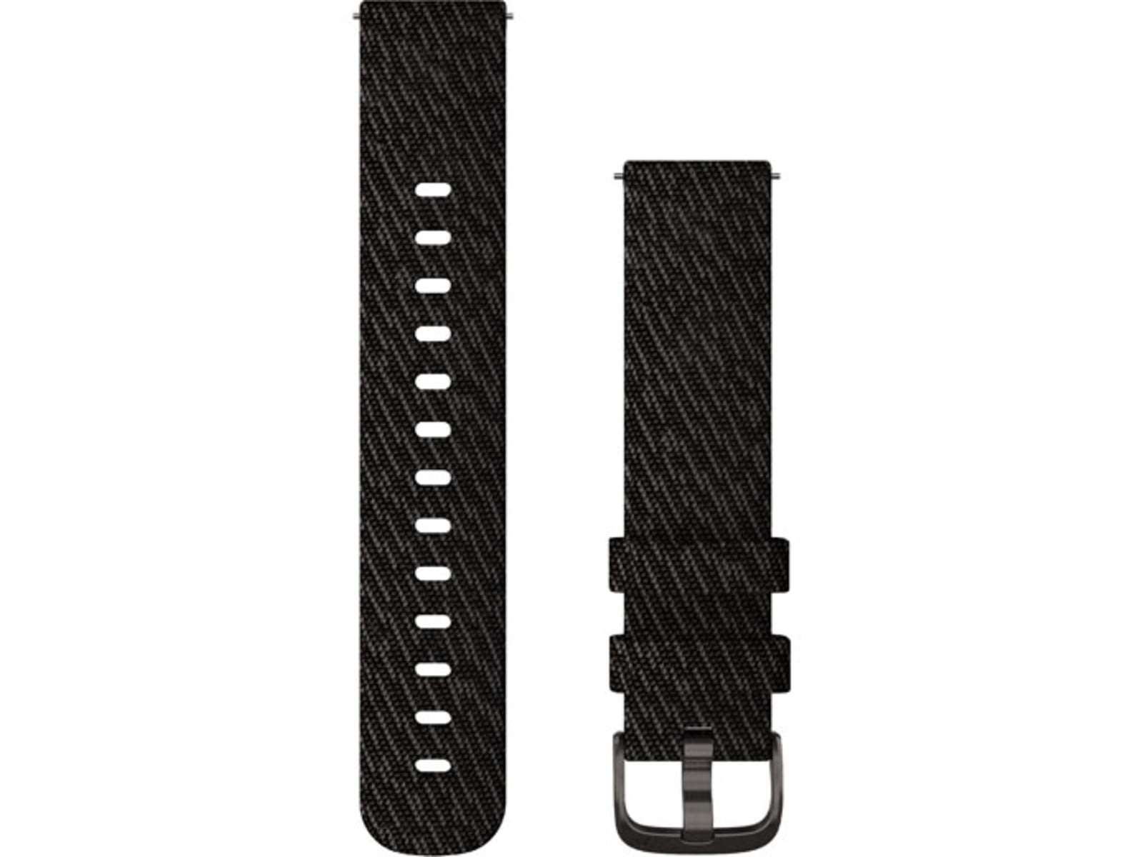 Garmin Quick Release Band 20 mm Black Pepper Woven Nylon w/Slate Hardware