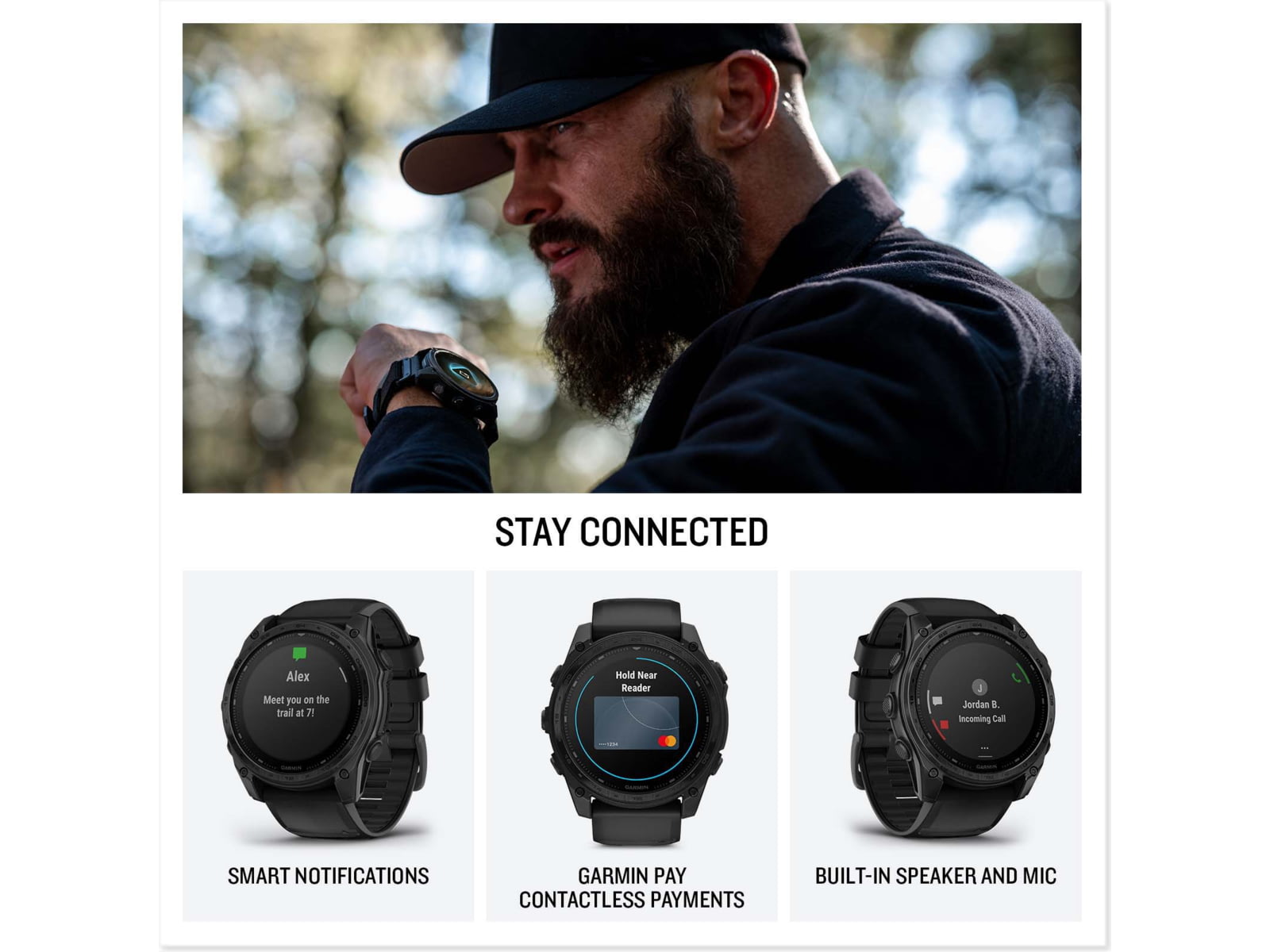 Garmin Tactix 8 Premium Tactical GPS Watch - AMOLED 47mm Black