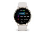 Garmin Vivoactive 5 Watch Cream Gold Aluminum Bezel w/ Ivory Case and Silicone Band