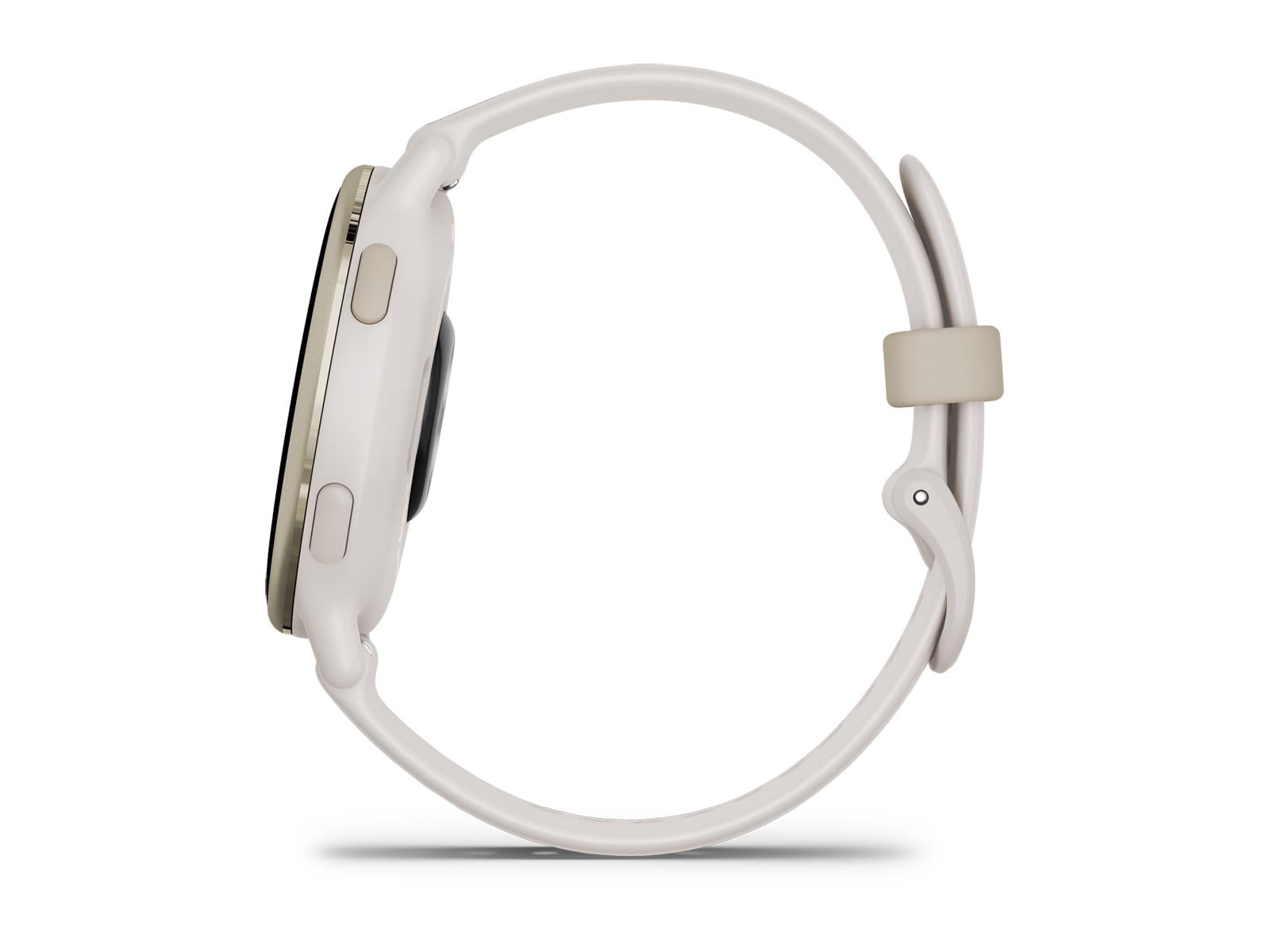 Garmin Vivoactive 5 Watch Cream Gold Aluminum Bezel w/ Ivory Case and Silicone Band